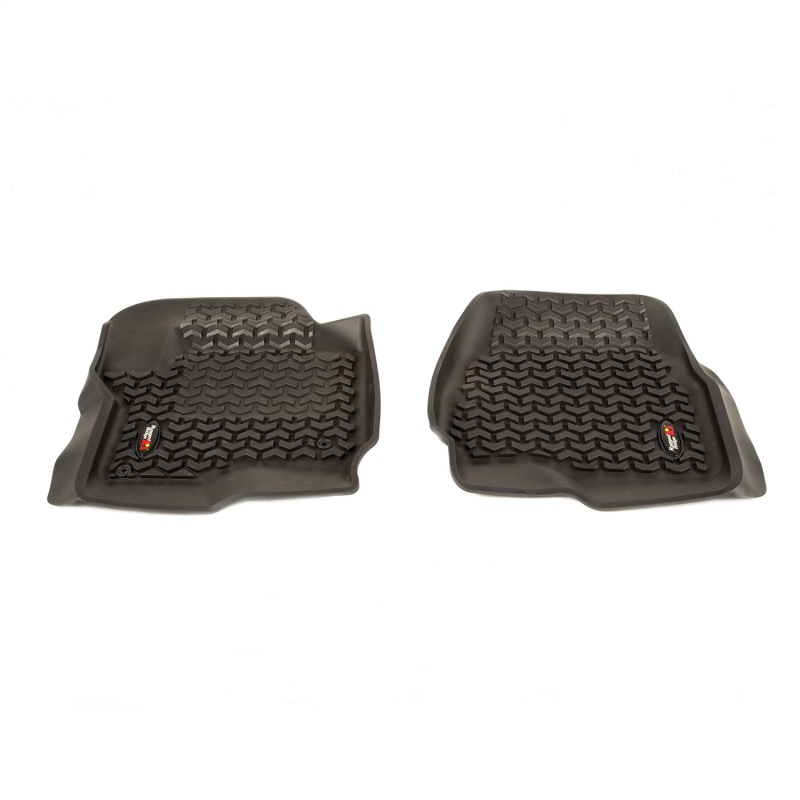 Ford F-250 Floor Liners - Front - Rugged Ridge - Rugged Ridge - Black - `17-`18